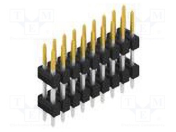 Connector: pin strips; pin header; male; PIN: 18; 2.54mm; THT; 2x9