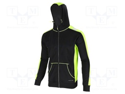 Hoodie; Size: XXXL; black/yellow; warning; 260g/m2