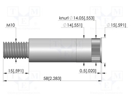 Test probe socket; silver plated; KS-672; 58mm; test needles