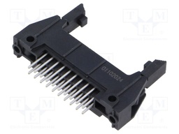 Socket; IDC; male; PIN: 20; straight; with long latch; THT; 5A; 3000