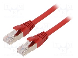 Patch cord; ETHERLINE® Cat.6a,S/FTP; 6a; stranded; Cu; LSZH; red