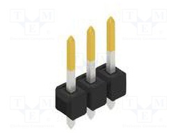 Connector: pin strips; pin header; male; PIN: 3; 2.54mm; THT; 1x3