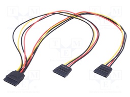 Cable: SATA; SATA L-Type plug,SATA L-Type plug x2; 0.5m