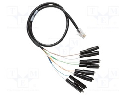 Test lead; RJ45 plug,crocodile clip x8