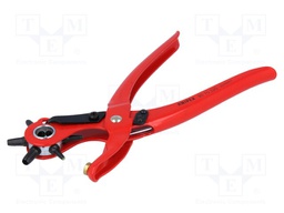 Pliers; for making holes in leather, fabrics and plastics