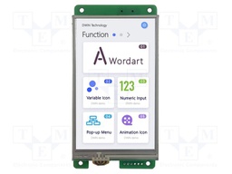 Display: TFT; 4.3"; 480x800; Illumin: LED; 16MBFLASH; RGB; 250cd/m2