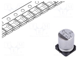 Capacitor: electrolytic; low impedance; SMD; 470uF; 35VDC; Ø8x10mm