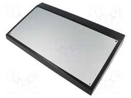 Enclosure: desktop; ABOX; X: 400mm; Y: 230mm; Z: 86.5mm; ABS; black