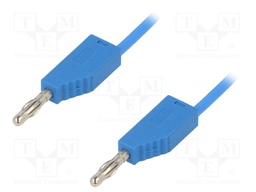 Test lead; PVC; 1m; blue; 32A; 60V; Cond.cross sec: 2.5mm2