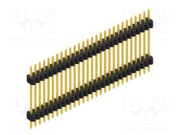 Connector: pin strips; pin header; male; PIN: 28; 1.27mm; THT; 1x28