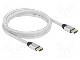 Cable; HDMI plug,both sides; textile; HDMI 2.1,Ultra High Speed