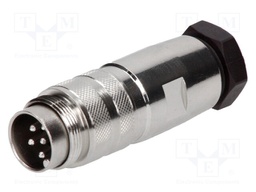 Connector: M16; male; for cable; IP65,IP67; plug; soldering; 300V