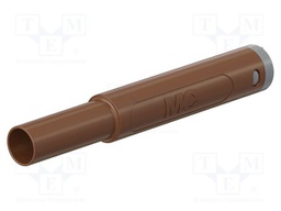 Connector: 4mm banana; plug; 32A; 1kV; brown; insulated; 2.5mm2