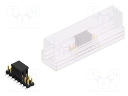 Connector: pin strips; pin header; male; PIN: 16; 2.54mm; SMT; 2x8