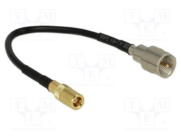 Cable; 125mm; FME male,SMB female; black; Øcable: 2.8mm; 50Ω