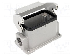 Enclosure: for Han connectors; Han HMC; size 10B; with latch