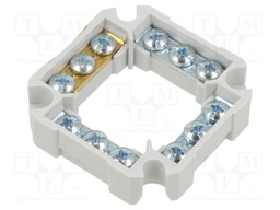 Screw terminals; X: 56mm; Z: 56mm; polypropylene PP; grey; -25÷60°C