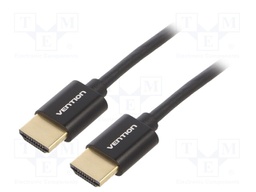Cable; HDMI 2.0; HDMI plug,both sides; Len: 3m; black; 32AWG