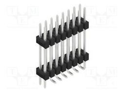 Connector: pin strips; pin header; male; PIN: 16; 2.54mm; SMT; 2x8
