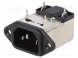 Connector: AC supply; socket; male; 6A; 250VAC; IEC 60320; -25÷85°C