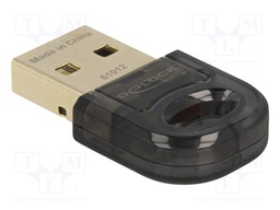 BT adapter; USB A plug; USB 2.0; chipset RTL8761B; black; 3Mbps