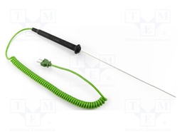 Probe: K-type temperature; -40÷800°C; ±2.2%; <4s