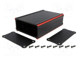 Enclosure: with panel; TUS; X: 84mm; Y: 120mm; Z: 39mm; aluminium
