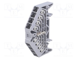 Splice terminal: rail; 1.5mm2; ways: 1; terminals: 16; grey; 250VAC