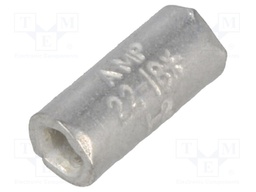 Butt splice; non-insulated; brass; 0.3÷1.42mm2; tinned; crimped