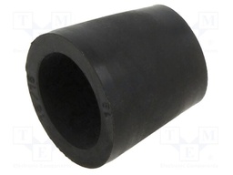 Grommet; caoutchouc; L: 19.5mm; -20÷80°C; Øcable: 15mm; black