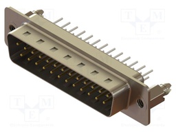 Connector: D-Sub; PIN: 25; socket; male; angled; THT; MHDD