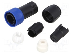 Connector: circular; plug; female; PIN: 10; w/o contacts; for cable