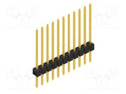 Connector: pin strips; pin header; male; PIN: 11; 2.54mm; THT; 1x11