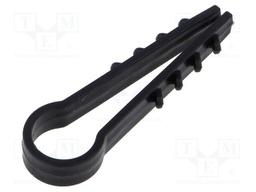 Holder; 100pcs; RoundDowel; Body: black; 10mm