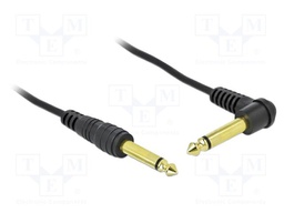 Cable; Jack 6,35mm 2pin plug,Jack 6.35mm 2pin angled plug; 2m