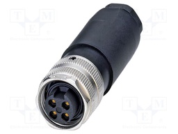 Connector: 7/8"; plug; PIN: 4; straight; unshielded; 9A; 300V; IP67
