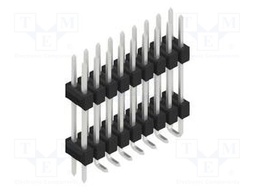 Connector: pin strips; pin header; male; PIN: 18; 2.54mm; SMT; 2x9