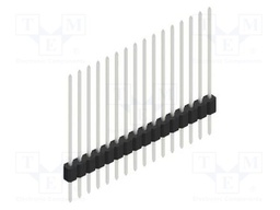 Connector: pin strips; pin header; male; PIN: 16; 1.27mm; THT; 1x16