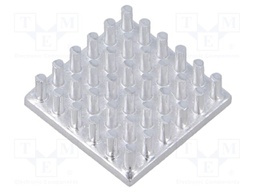 Heatsink: extruded; grilled; natural; L: 22mm; W: 22mm; H: 6.5mm
