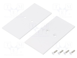 Cap for LED profiles; white; steel; Application: VARIO30