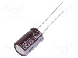Capacitor: electrolytic; low impedance; THT; 180uF; 35VDC; ±20%