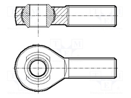 Ball joint; 10mm; Thread: M10; Mat: steel; Man.series: DURBAL
