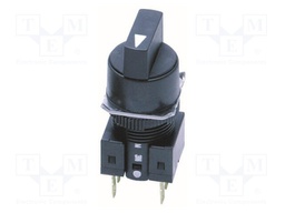 Switch: rotary; 16mm; black; IP65; Pos: 2; Man.series: A165S/W