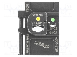 Crimping jaws; ring terminal,insulated terminals