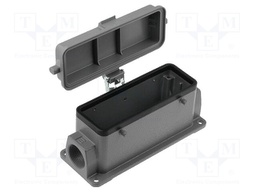Enclosure: for rectangular connectors; Han; size 24B; with cover