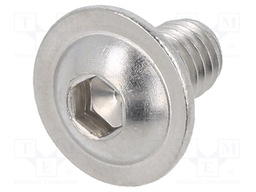 Screw; with flange; M6x10; Head: button; imbus; A2 stainless steel