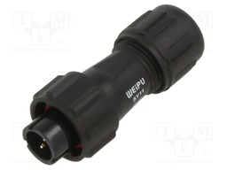 Plug; SY11; male; PIN: 2; IP67; 4÷6.5mm; 5A; soldering; for cable