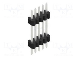 Connector: pin strips; pin header; male; PIN: 5; 1.27mm; THT; 1x5