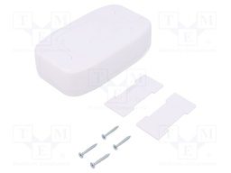 Enclosure: multipurpose; X: 75.2mm; Y: 125.1mm; Z: 33mm; ABS; white