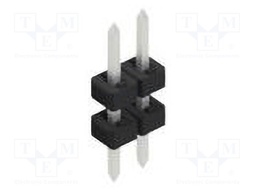 Connector: pin strips; pin header; male; PIN: 2; 2mm; THT; 1x2; 100V